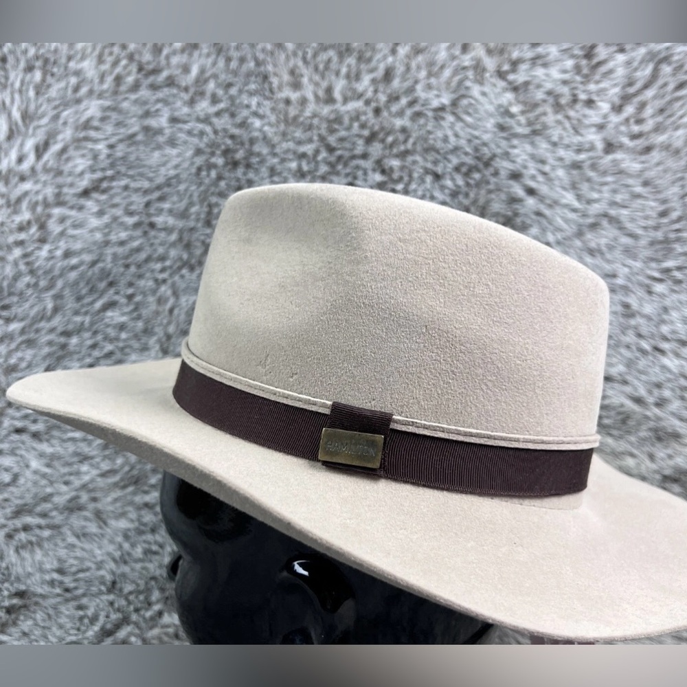 Italy Panizza Kanguroo Fedora Hat Rabbit Fur Felt Hamilton Waterproof 54 or6 3/4 - Picture 8 of 8